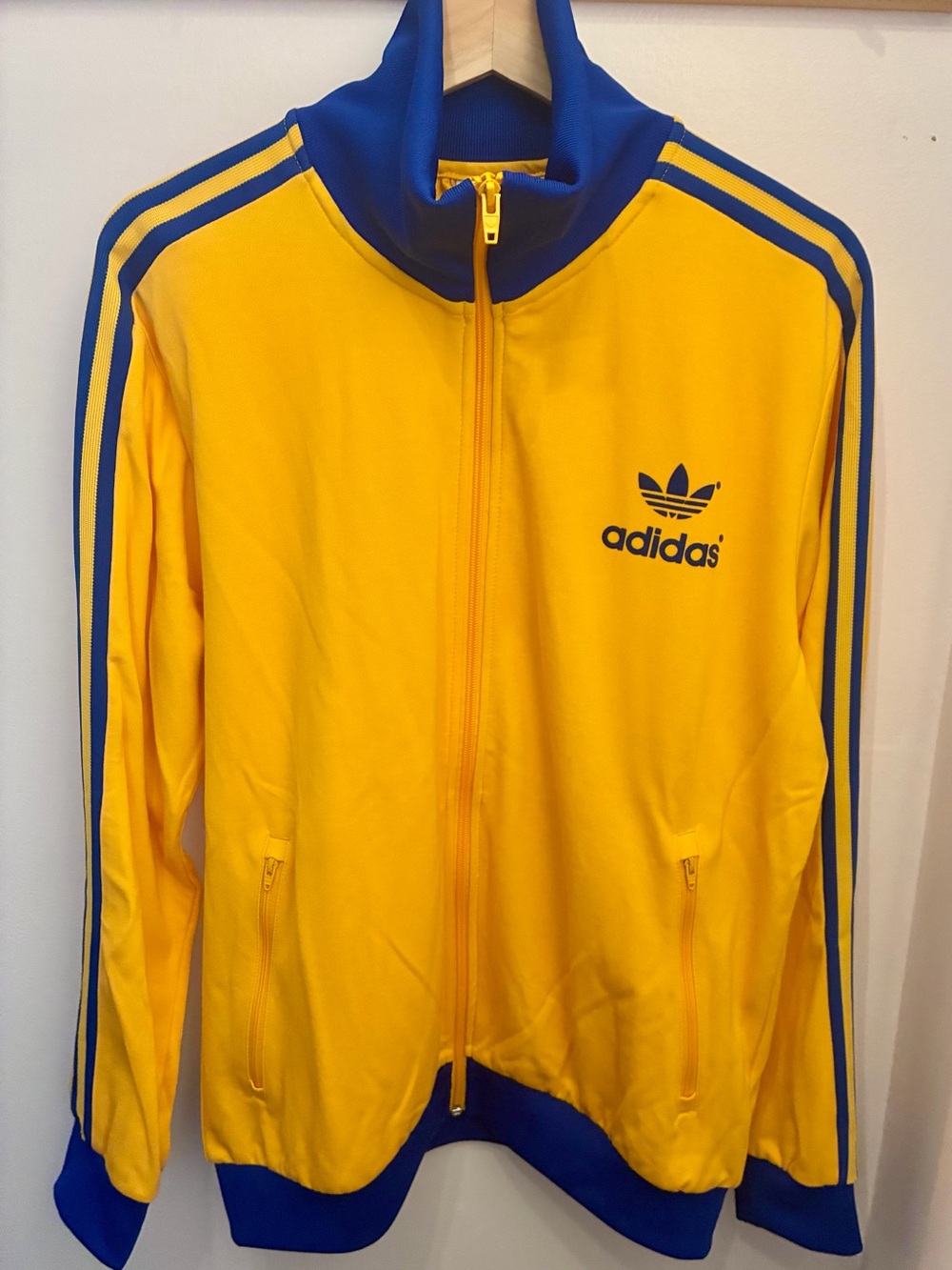 adidas Men's Yellow & Blue Originals Track Jacket L 70s archive NWOT